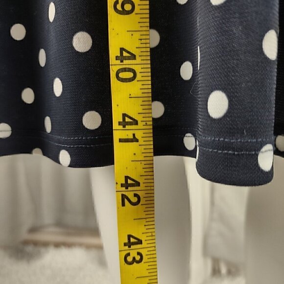 Jones New York Womens Black White Polka Dot V-Neck, Sleeveless Midi Dress Size S - Picture 6 of 10